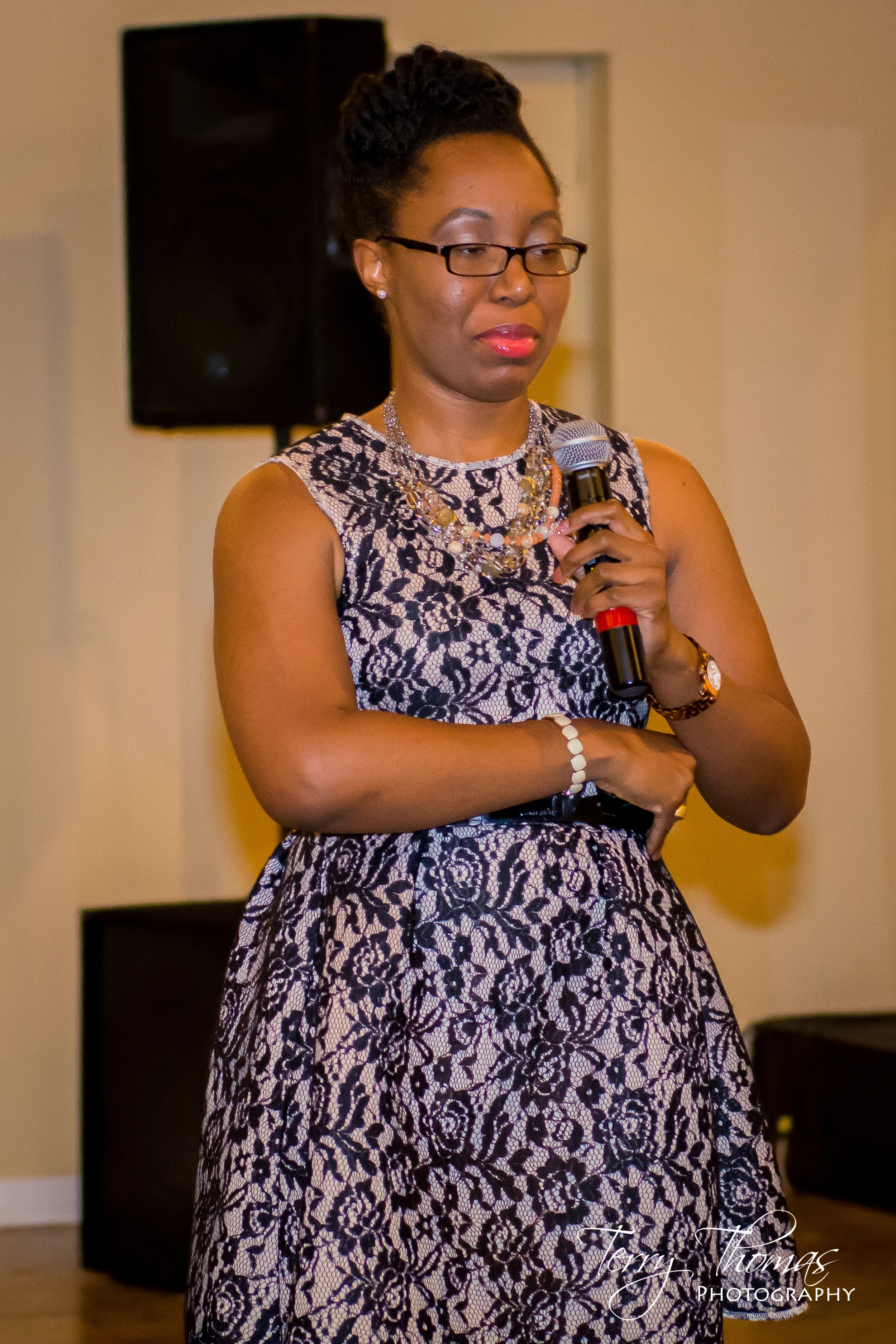 Making Straights Paths' Markita Samuel listening to an audience question.