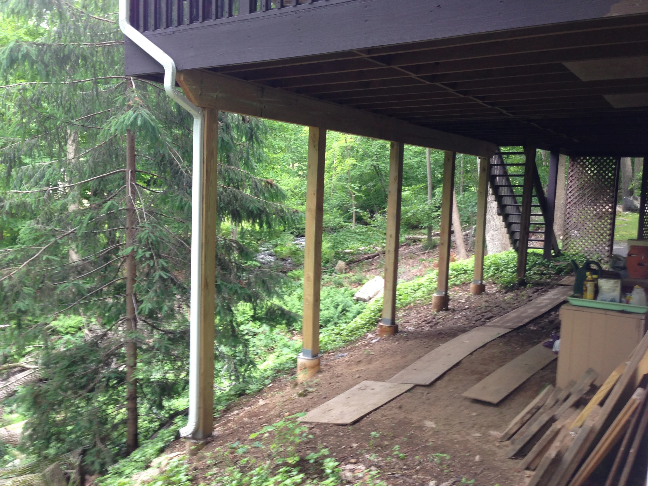 Replace Beam, Support Posts And Footings (After)