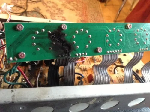 Burnt PCB Mounted Socket in Blues Junior