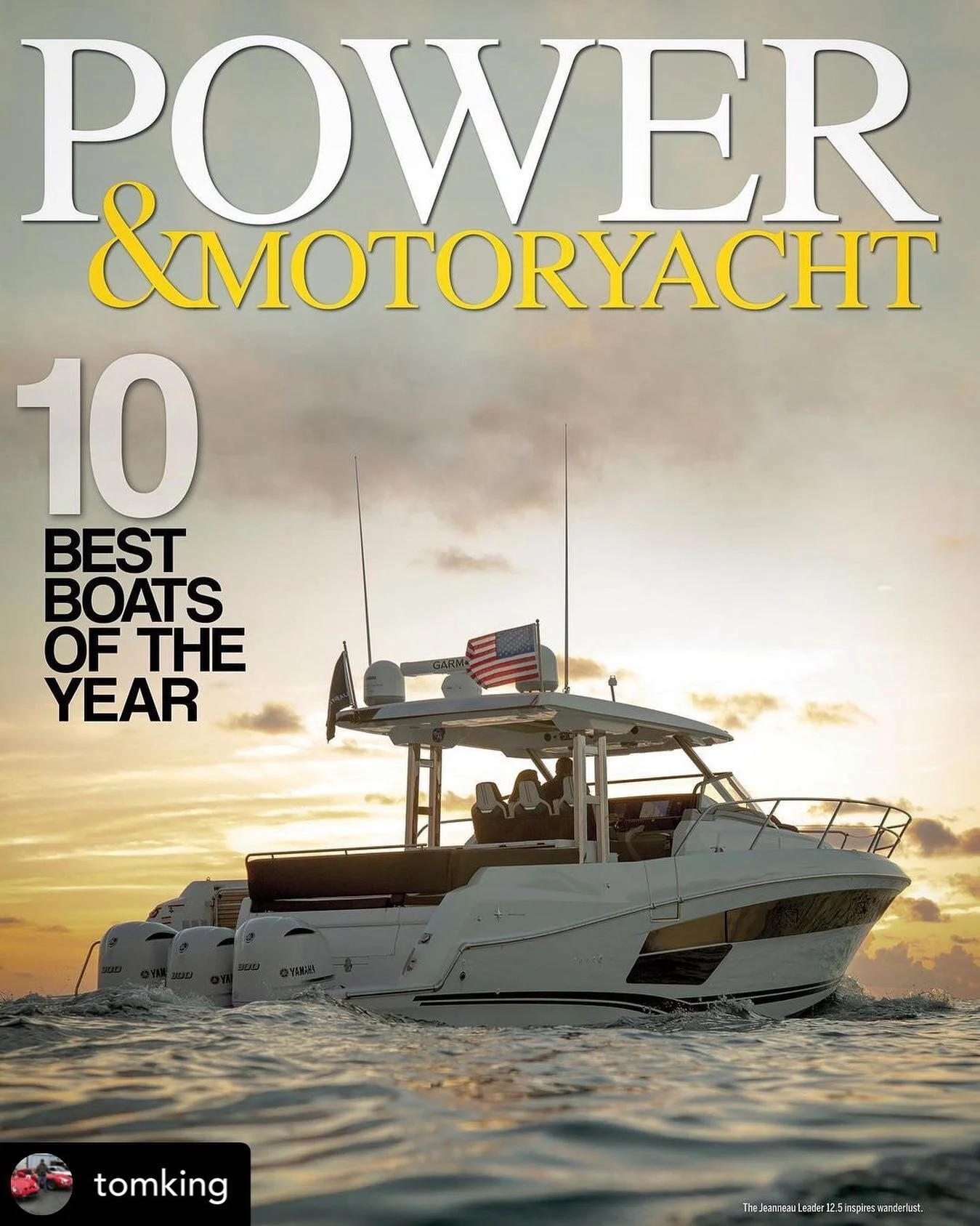 Posted @withregram &bull; @tomking Boom! 💥 Another 2021 Cover.
@powerandmotoryacht chose a photo from a shoot we did for a great client @jeanneauamerica for the January &ldquo;10 Best Boats of the Year&rdquo; issue.
Great team on this shoot starting