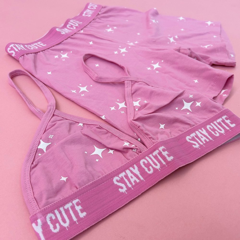 stay cute sparkle boxer brief shorts — Stay Cute - Main Image