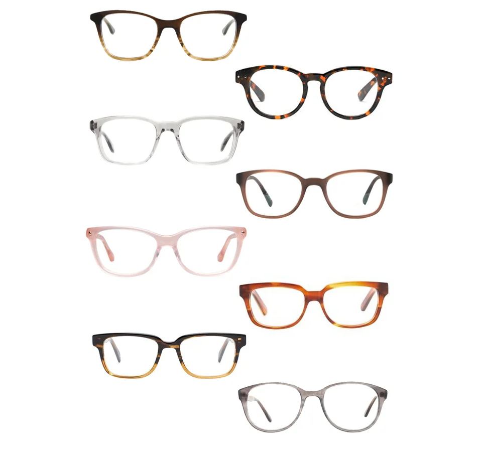 1// Brown Neave Spectacles, Paul Smith 2// Textbook Glasses, Madewell 3// Wyler, Oliver Peoples 4// Paddison, Oliver Peoples 5// No 88, Rowley Eyewear 6// Reade Glasses Elizabeth and James, Shopbop 7// Freddy, Salt Optics 8// Graham, Steven Alan