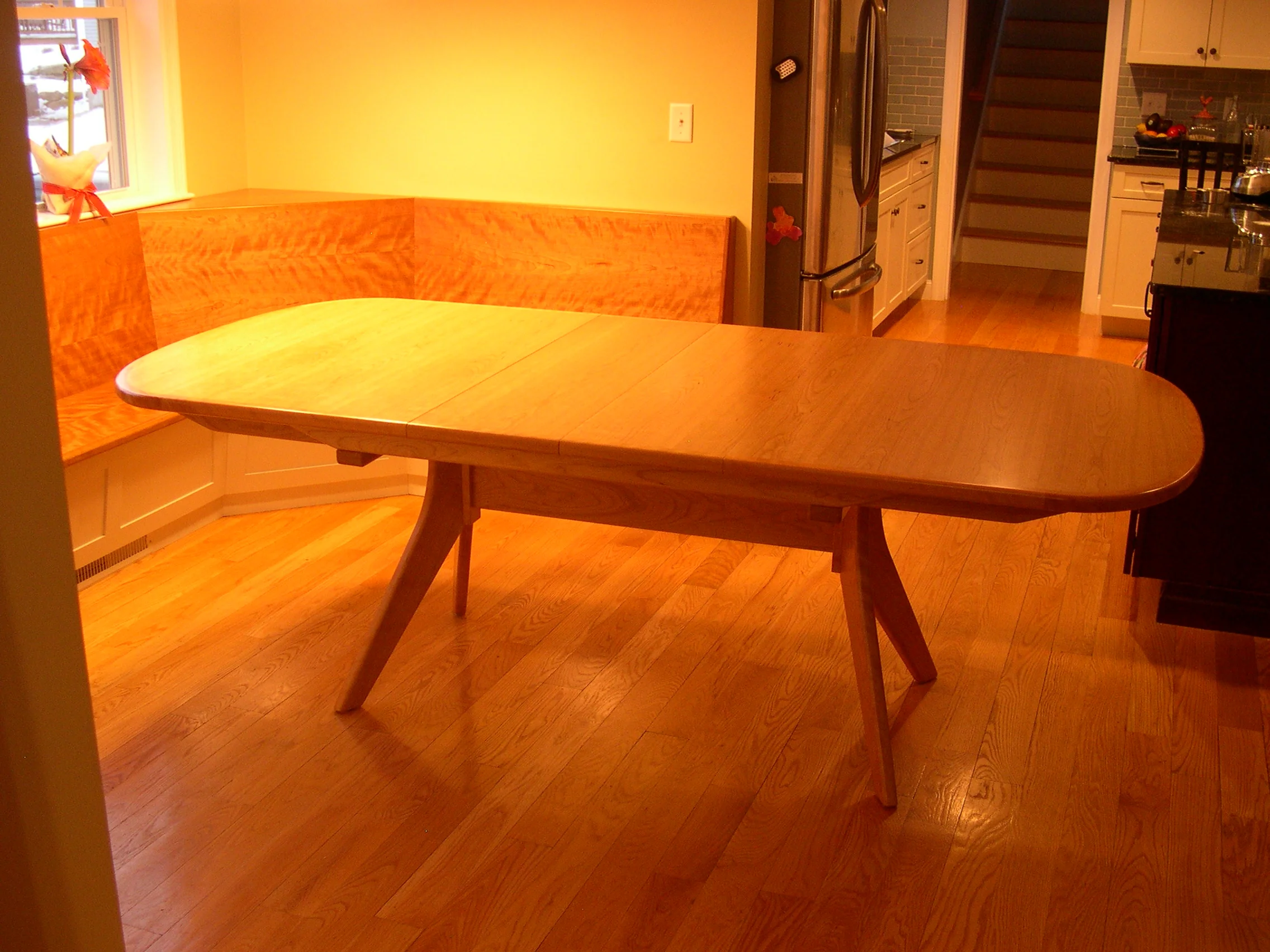 Cherry extension table fully extended