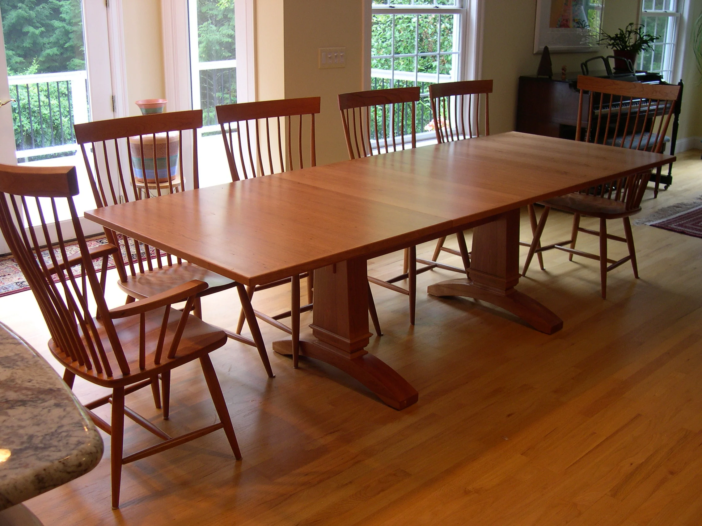 Cherry extension table - Fully extended