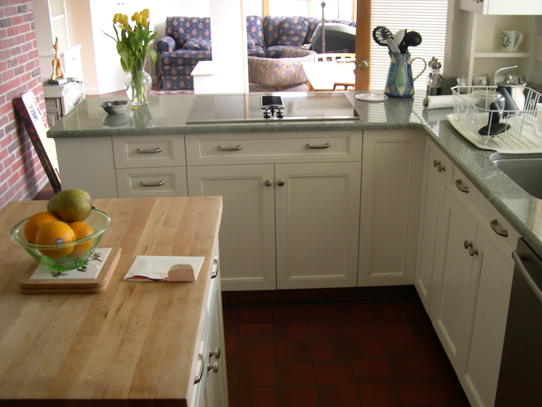 Transitional kitchen with built-ins