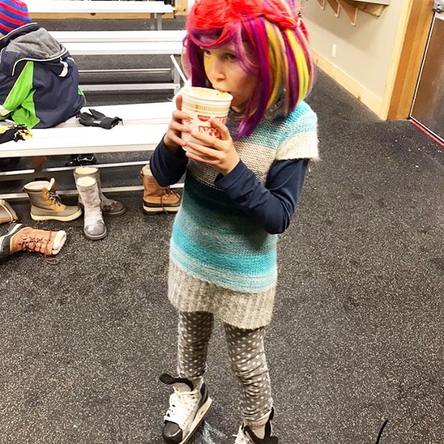 In a rainbow wig and your father&rsquo;s hockey skates from when he was a kid eating cup o&rsquo; noodle at the local ice rink disco party. This is how you end a year. 🎉 Here we go &lsquo;18. &hearts;️ @springcreeker (PS: #johnwaters)