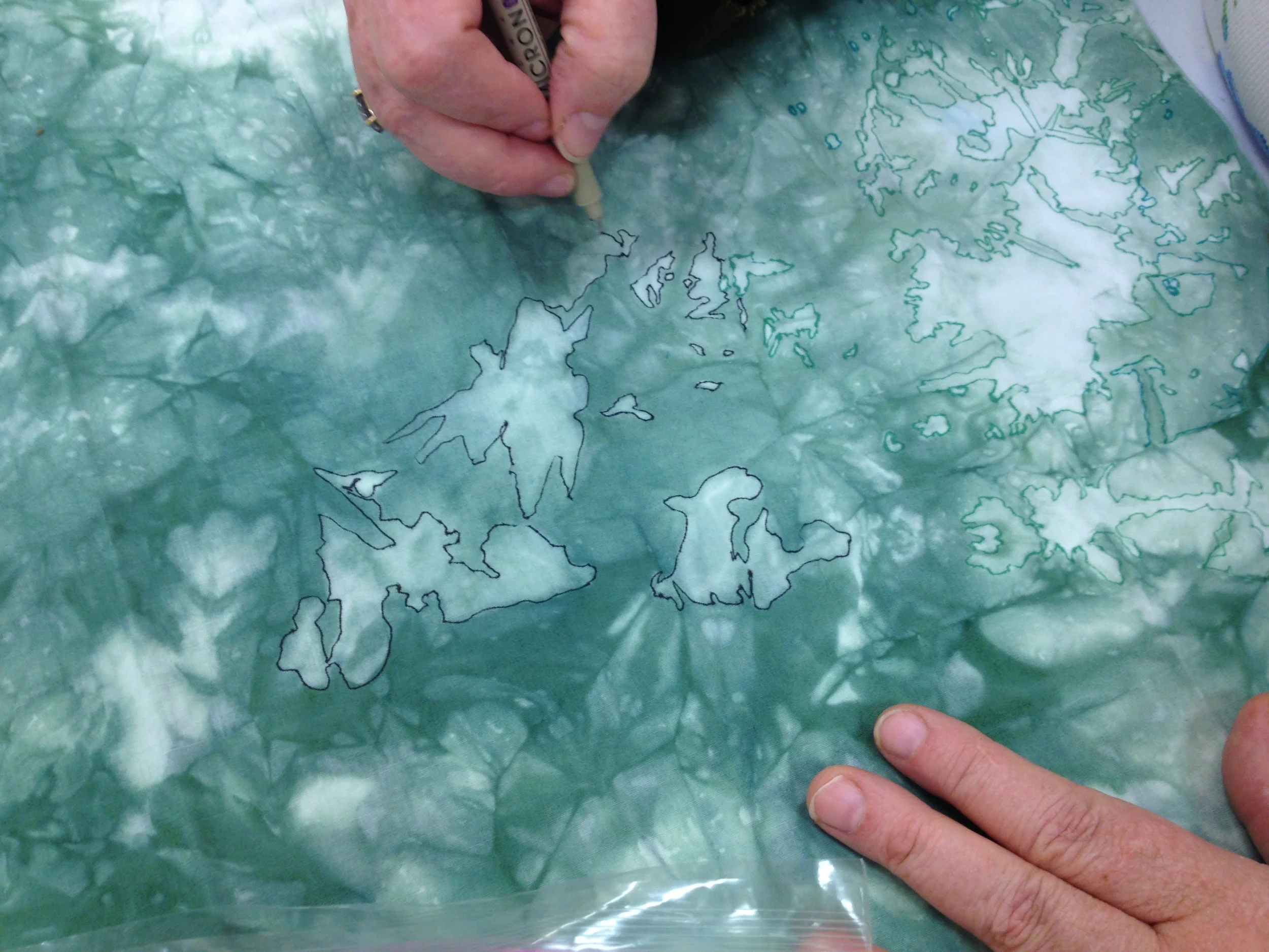 Following the line of the dye design (we thought it looked like a map)