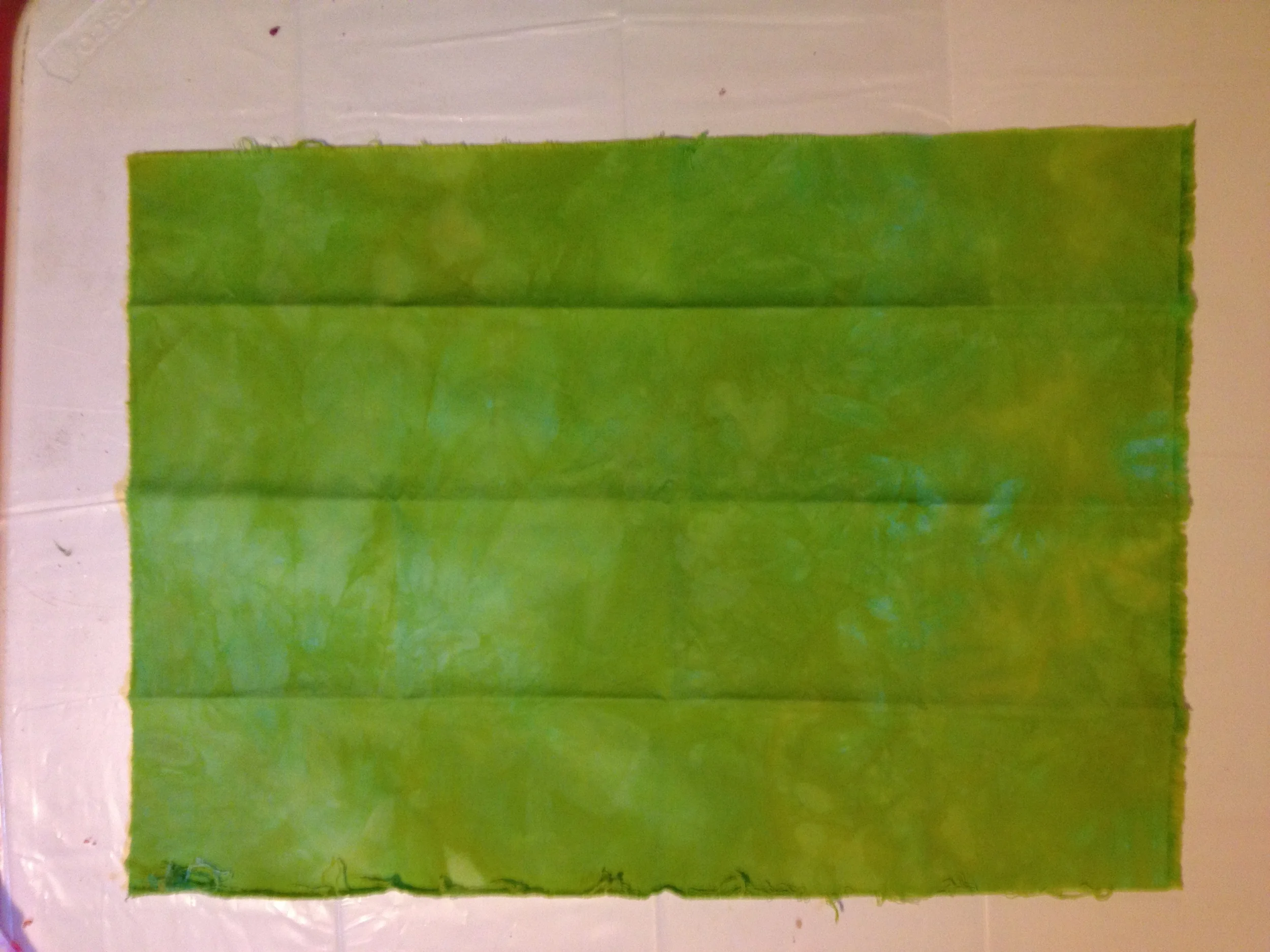 Yellow-Green Snow Dye "Before"