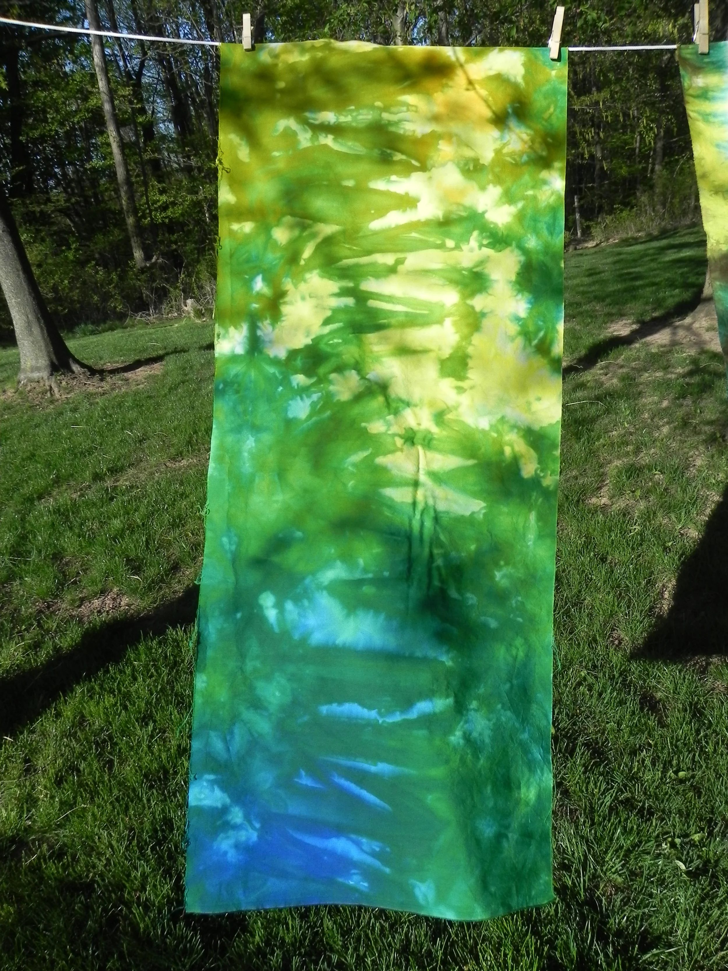 Tapestry #4, aka "Forest Scene." (LOVE this one. Could just walk right into it!) Intense blue, Golden yellow, Sunny Yellow.
