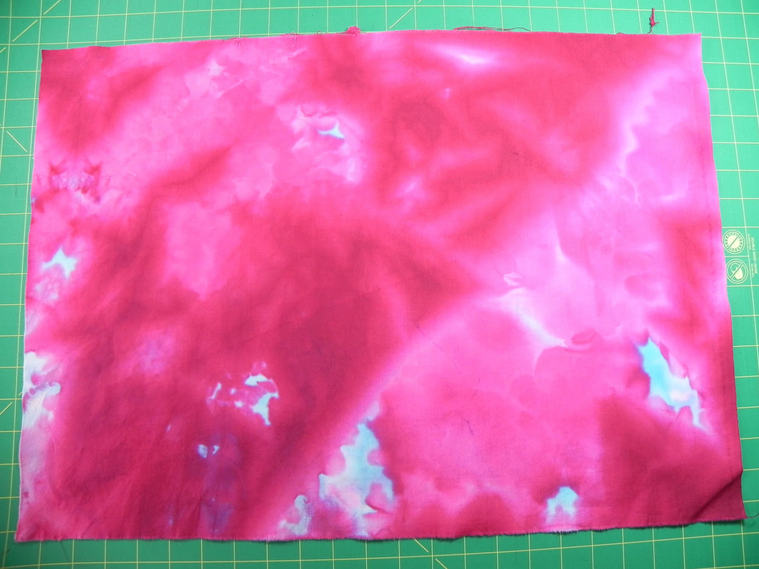 Fabric placed underneath tray to catch run-off
