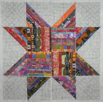 String Star with African fabrics