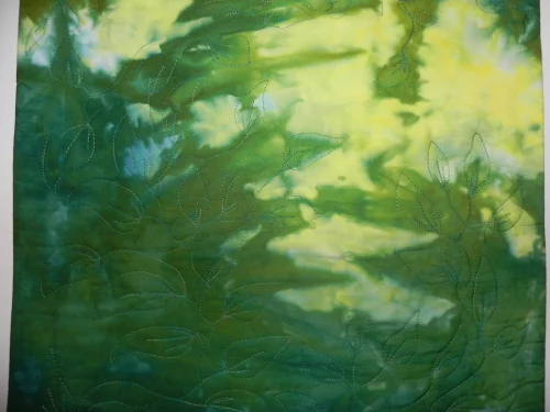 Detail of quilting around the middle-ish