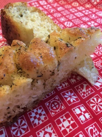 Focaccia complete. And very yummy, too.