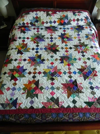 ScrapiBonzaTude--my version of Charlotte's first Scrapitude quilt this past year.