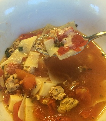 Noodles in soup