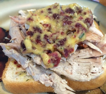 Cranberry Rosemary mayo--tasted far better than it looks.