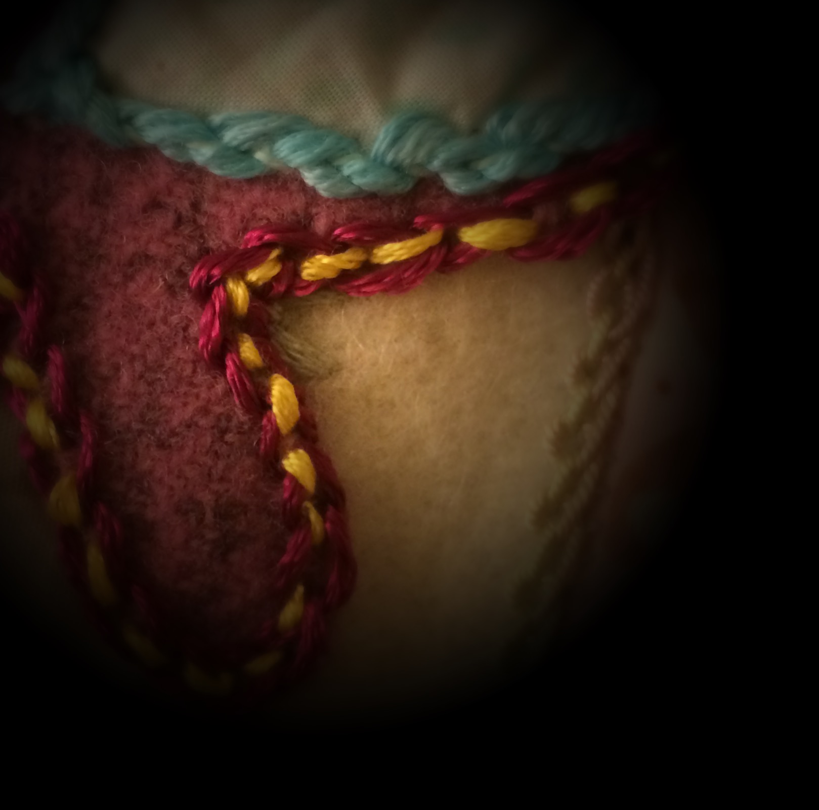 Threaded chain stitch, if I recall the name properly.