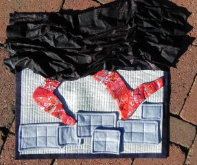 My 2014 challenge quilt "Subversion," based on the graphic novel Persepolis by Marjane Satrapi