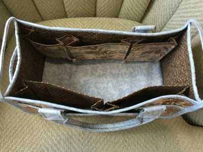 Interior--with a foam board inserted into a sleeve at the bottom to make it sturdy. Very nice touch.