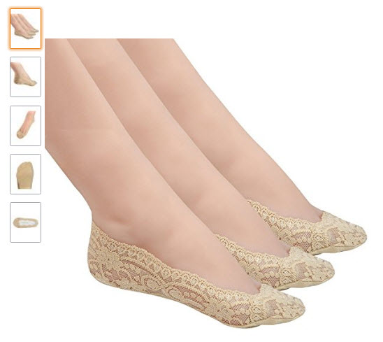 Love the Habiter brand--extremely comfy and stay in place, but show over the edges of my flats. Dang.