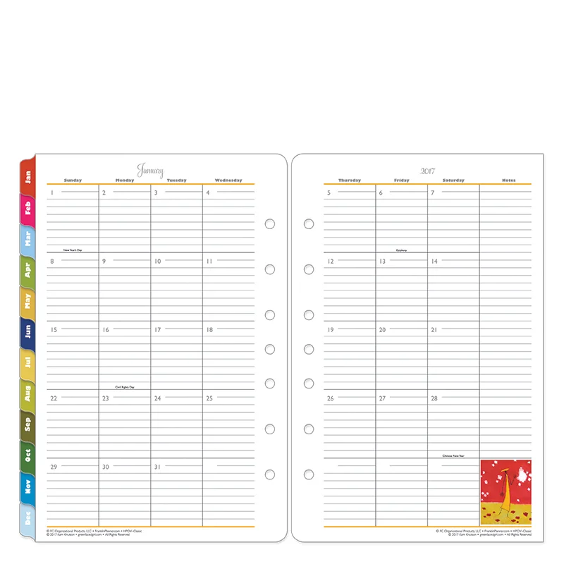 Franklin Covey Her Point of View planner pages