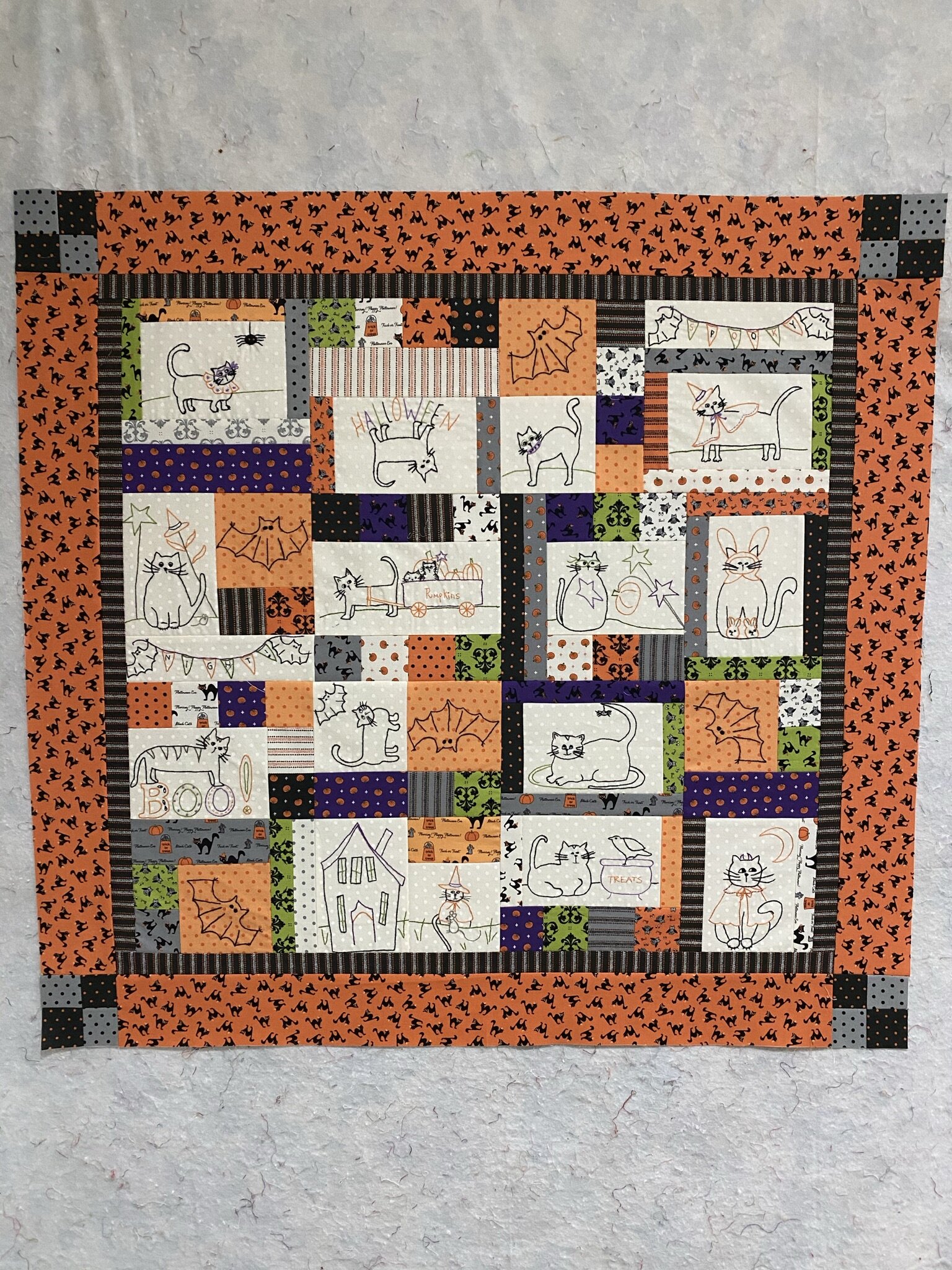 Quilt Kit Night Night Baby Boy//Pre Cut Ready to Sew//Finished Embroidery