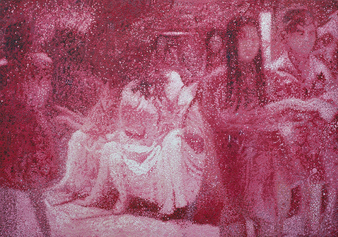 Xia Jianguo, No.8 (The Beijing Heaven on Earth Club), 2008, oil droplets on canvas, 79x55 inches.jpg