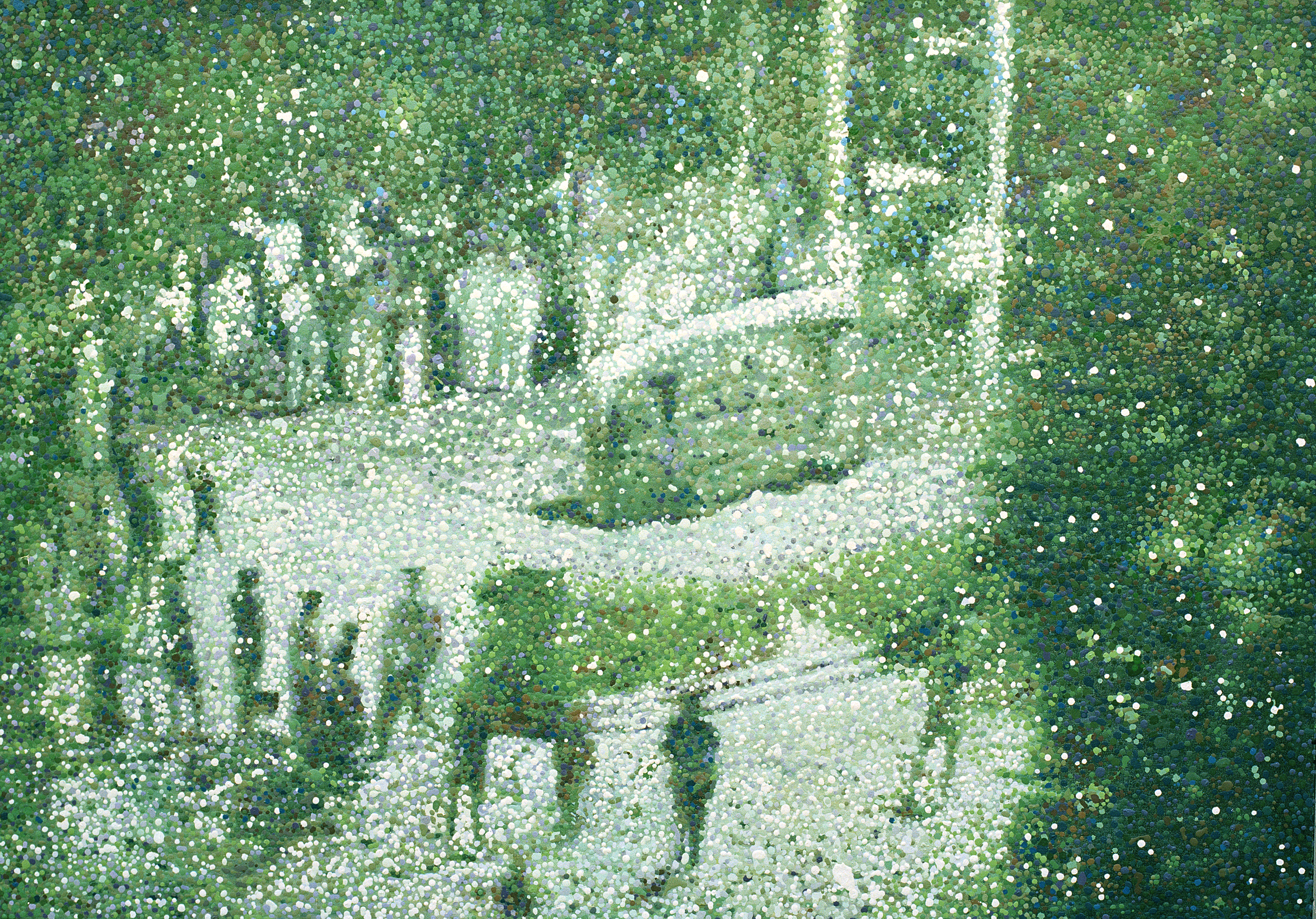 Xia Jianguo, No.4 (The Weng'An Riots), 2008, oil droplets on canvas, 79x55 inches.jpg
