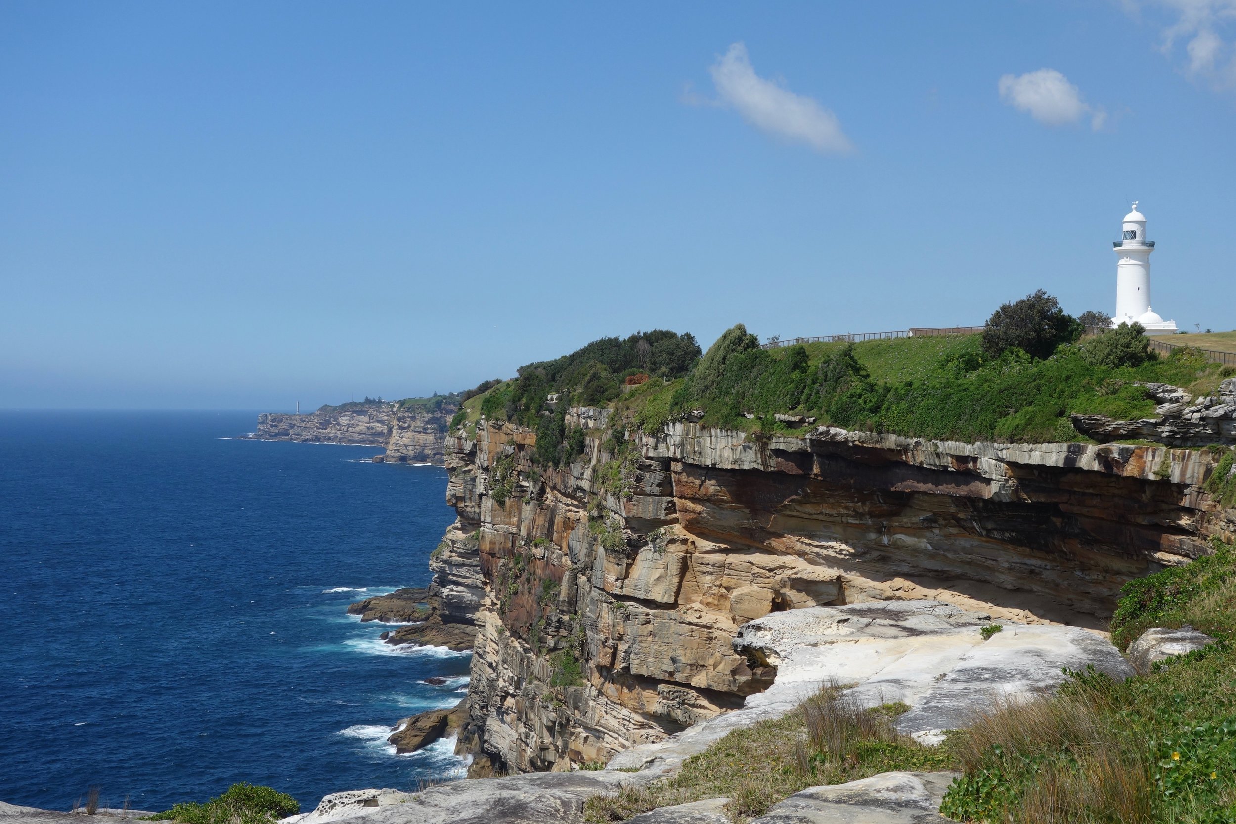 Many miles of trails around Sydney are perched on high oceanside cliffs.