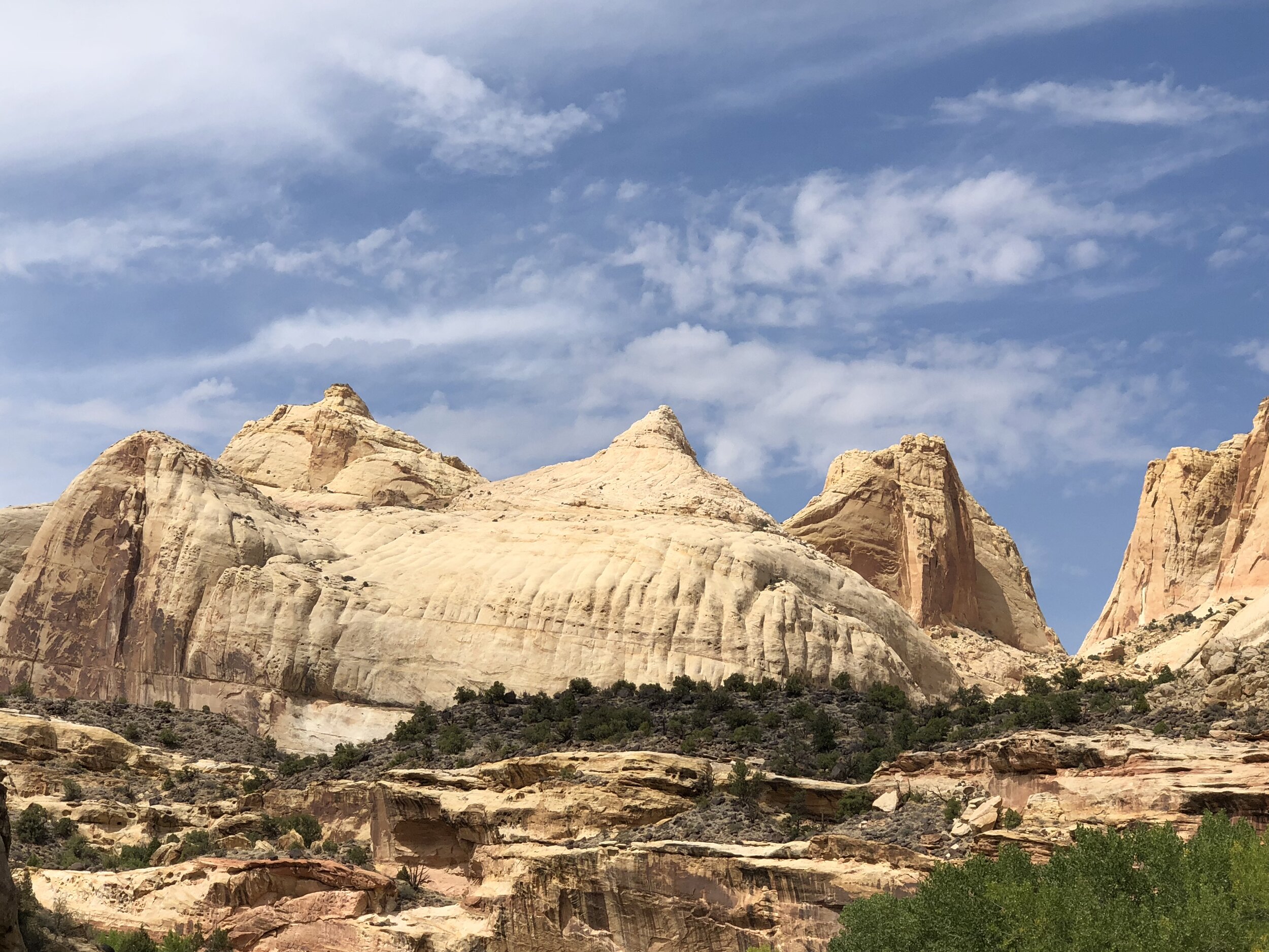 Erosion of Capitol Reef has created great domes reminiscent of the US Capitol dome.