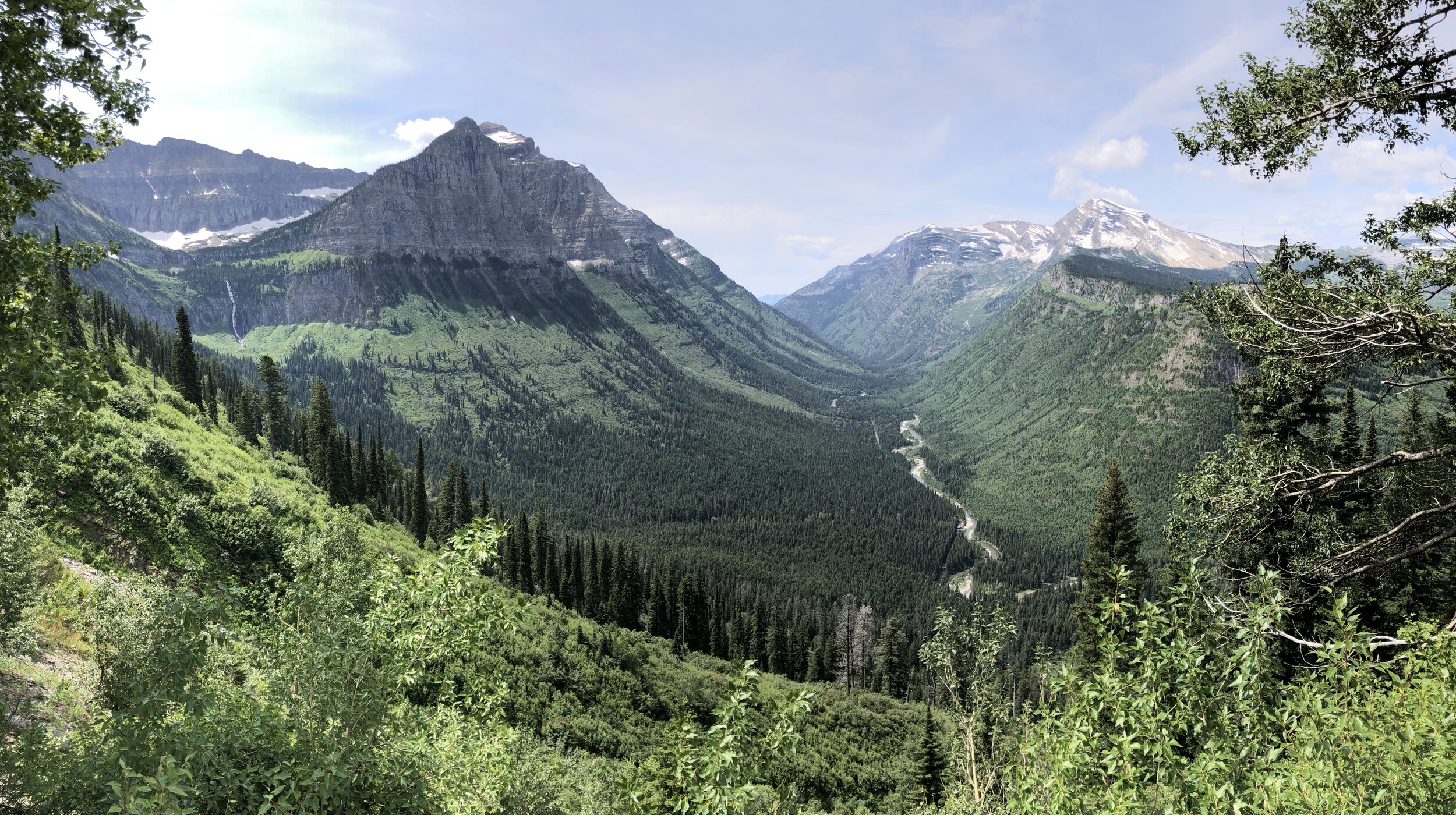 The park’s broad U-shaped valleys are characteristic of the effects of glaciers on the landscape.