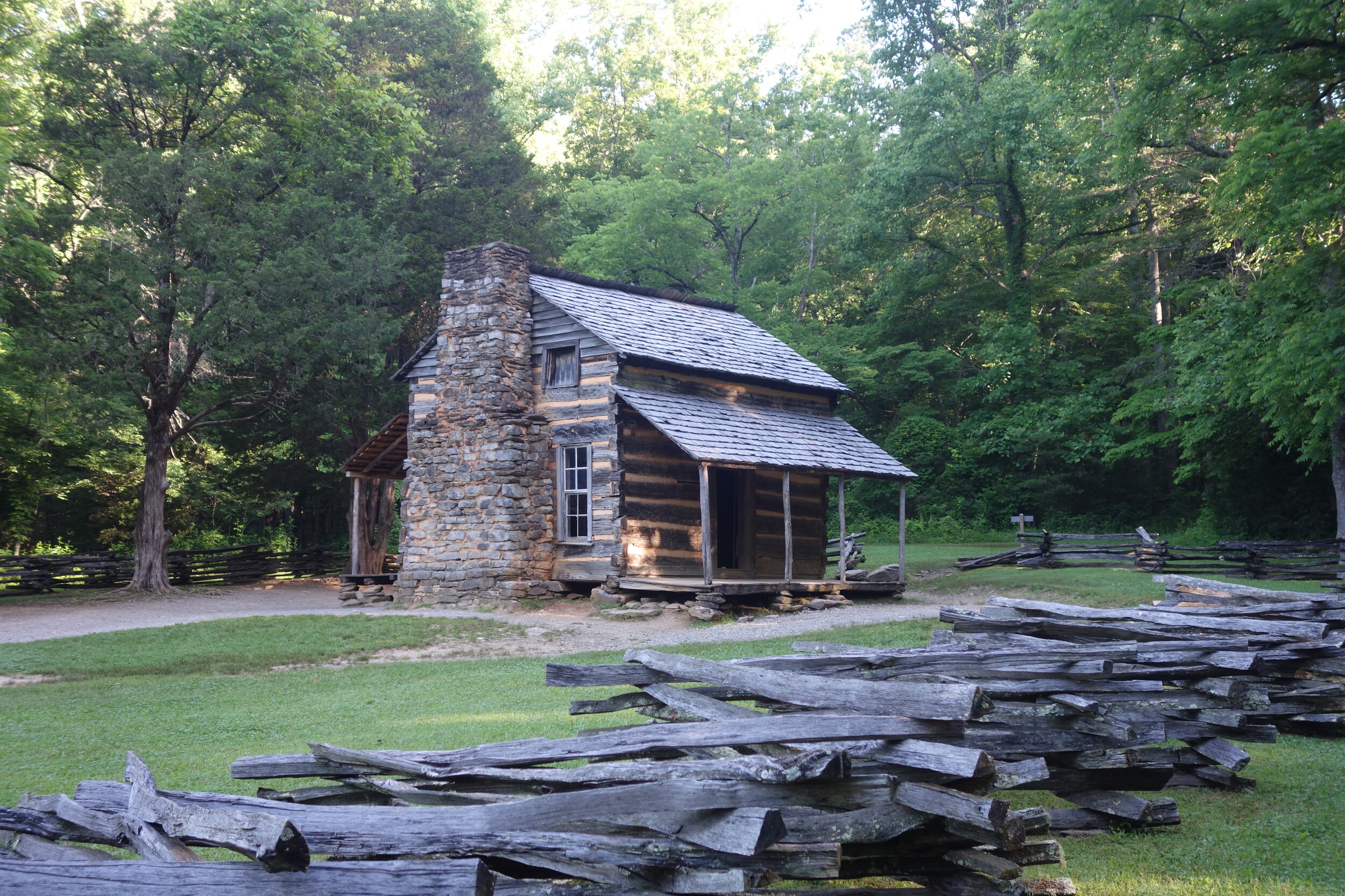 Remnants of historic life in the park are preserved at Cades Cove and other locations.