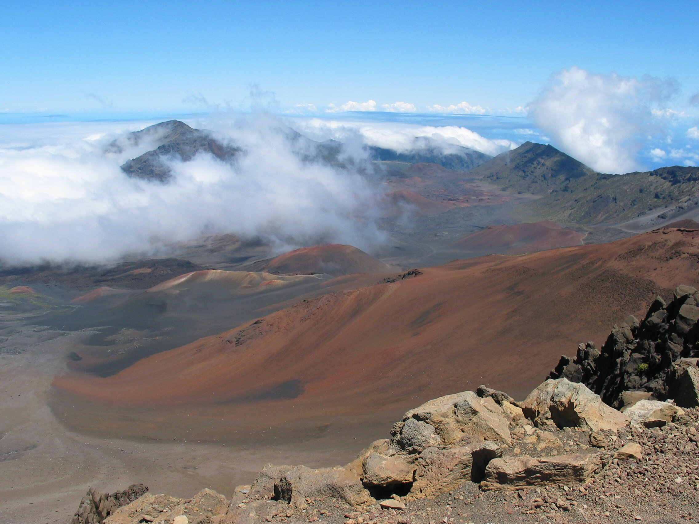 There’s a stark beauty to Haleakalā Crater; several park trails begin at or near the summit.