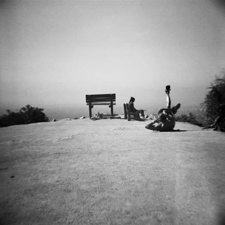 runyon canyon bench photography - hollywood, california