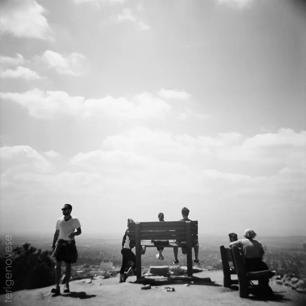 runyon canyon bench, hollywood fine art photography