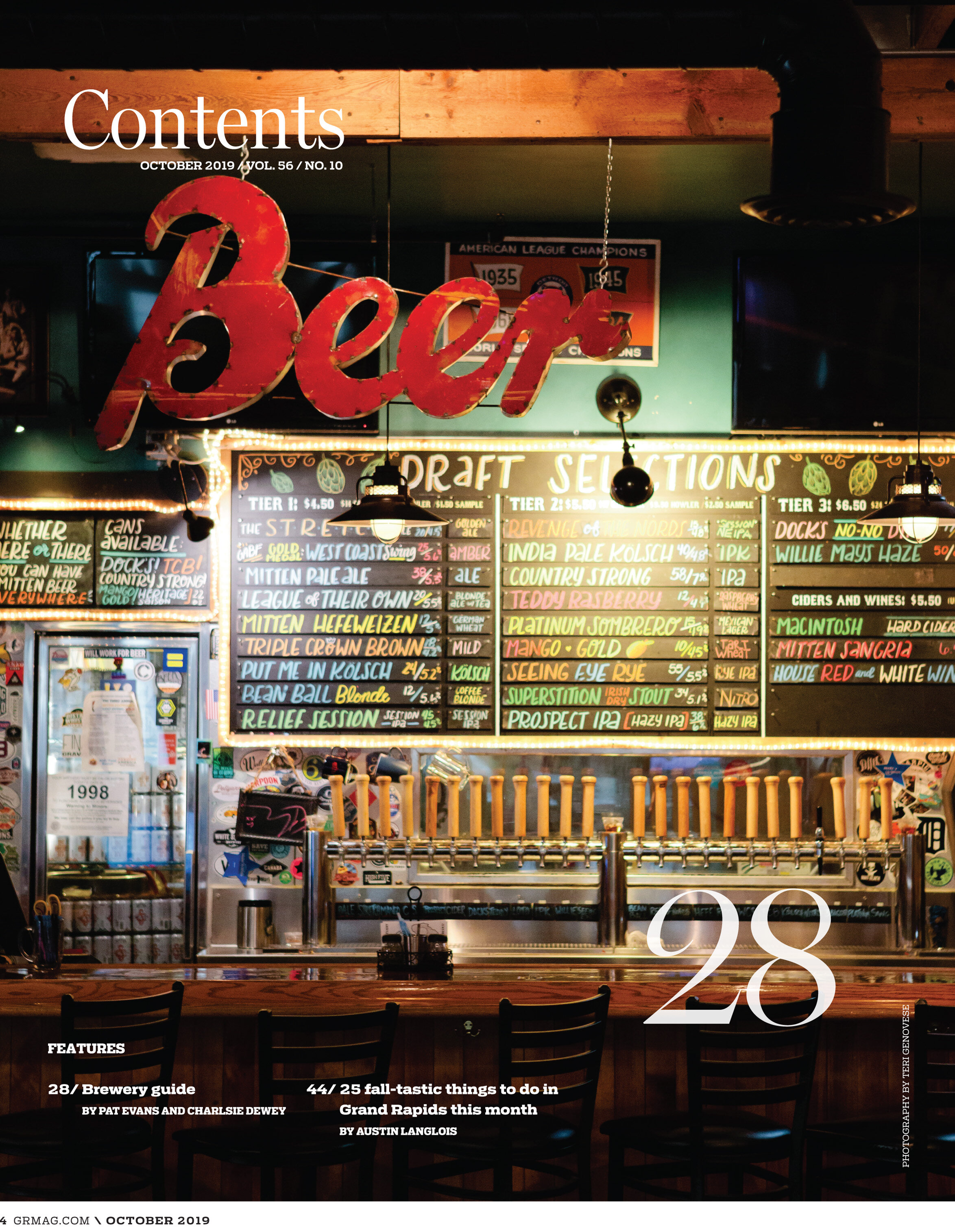 Grand Rapids Magazine Brewery Guide Cover Story - October 2019