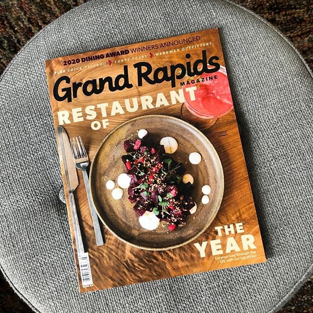 Hey GR! The 2020 Dining Issue is out - check it out for your weekend plans! This was such a fun &amp; delicious assignment to shoot. Congrats to @thesovengard for winning Restaurant of the Year and all of the other stellar places featured. I&rsquo;ll