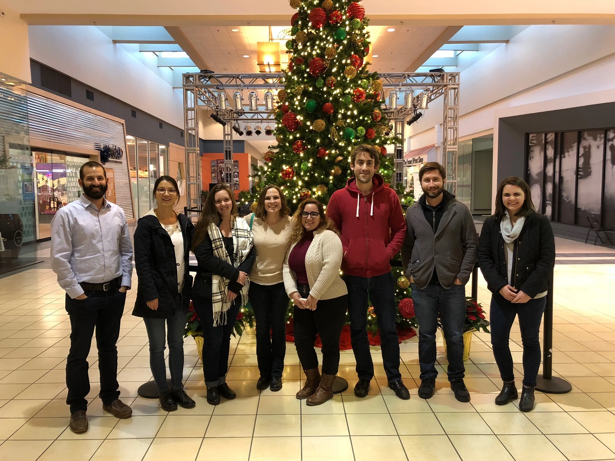 From left: Mike, Xianxi, Allie, Jen, Ana, Thomas, Anthony and Taylor