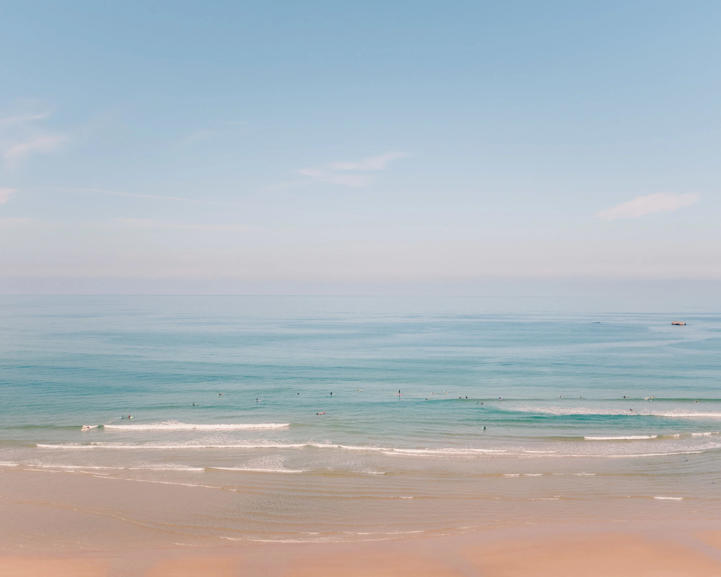 The 'surfing' beach in Biarritz.