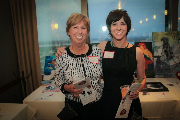 My mother, the talented Nancy Floyd, and I at the River Club Art Unleashed Auction.