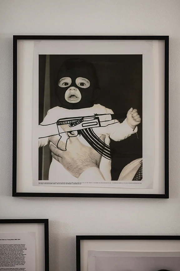 Confiscated Portrait of the Artist as a Young Rebel Digital C-Print 2005 / 2010 16.003333" x 19.456667" (image size) 24" x 25" (framed) (Set of 5 pieces confiscated by Homeland Security) Individual print prices upon request (non-confiscated images) Amitis Motevalli Available