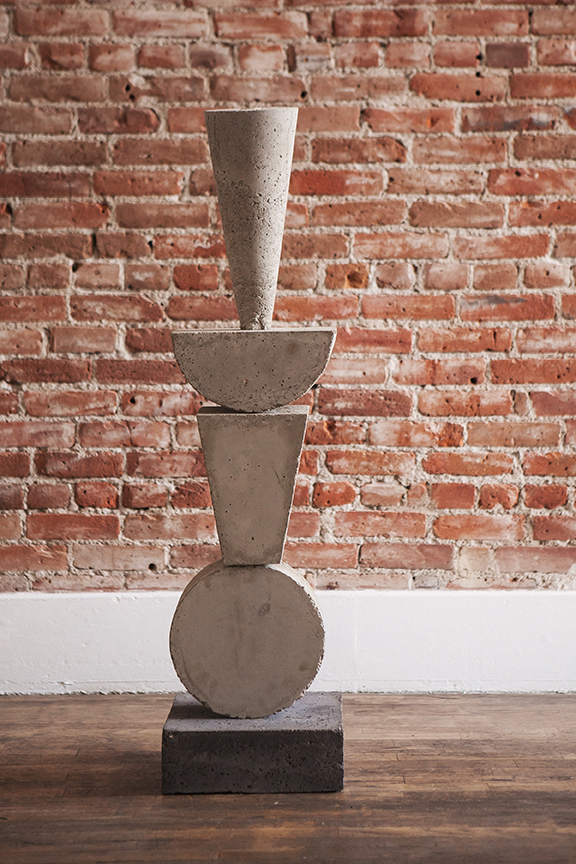 Vishvamurti (Conqueror of False Leaders) 13" x 13" x 49" Concrete Available