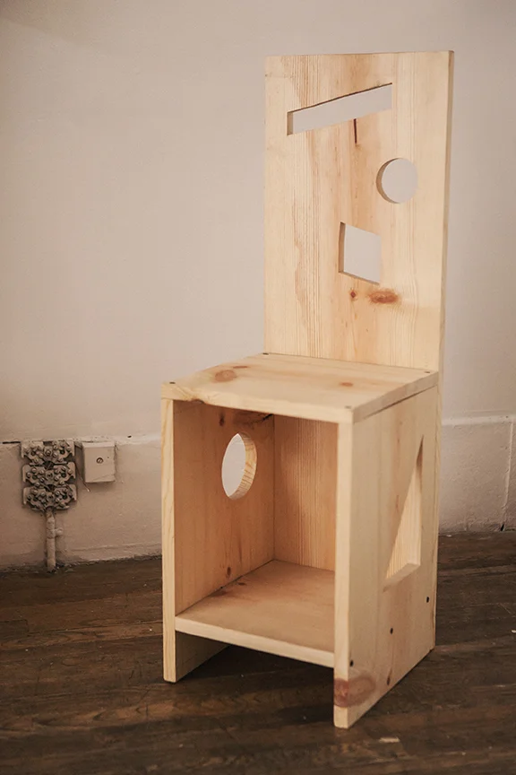 Studio Still Life, Chair 12" x 12" x 34" Pine Wood Available