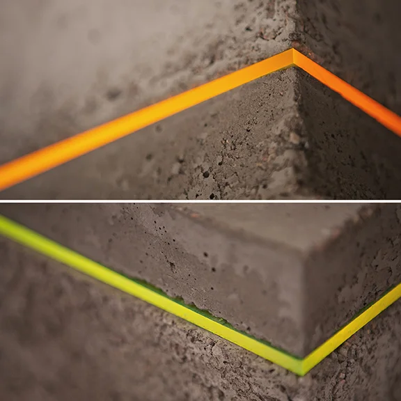 Vibe Transmitters Orange + Green Concrete, acrylic, LED light Available