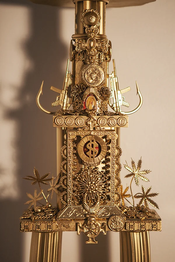 "Trophy #3 -- A Cryptic yet Precise Ritual of Confrontation Between the Designs of Good & Evil" (detail)
