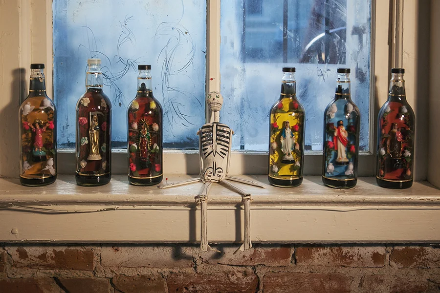 "Bottled Saints" Available "Skeleton" (center) Not Available