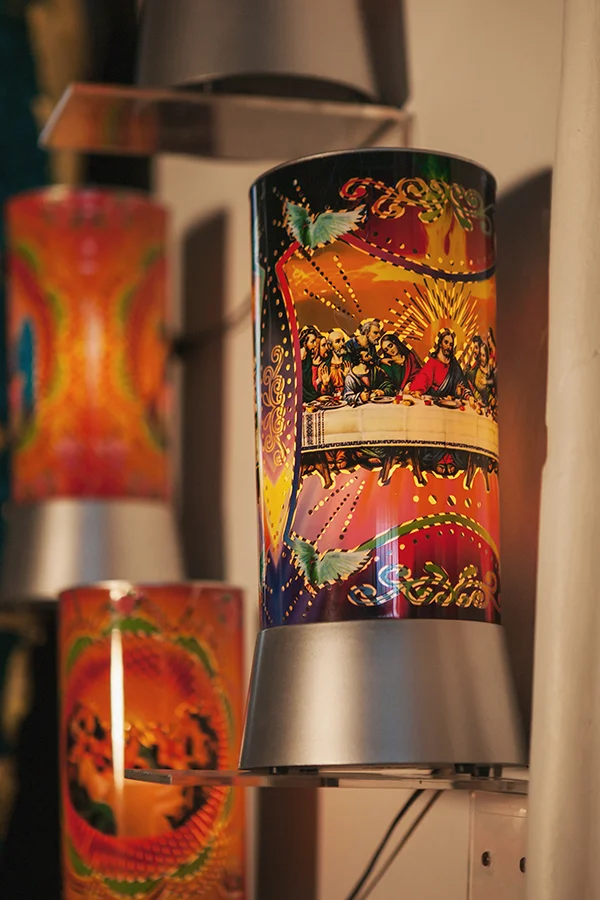 "Guadalupe and the Night Lights" (detail) Available