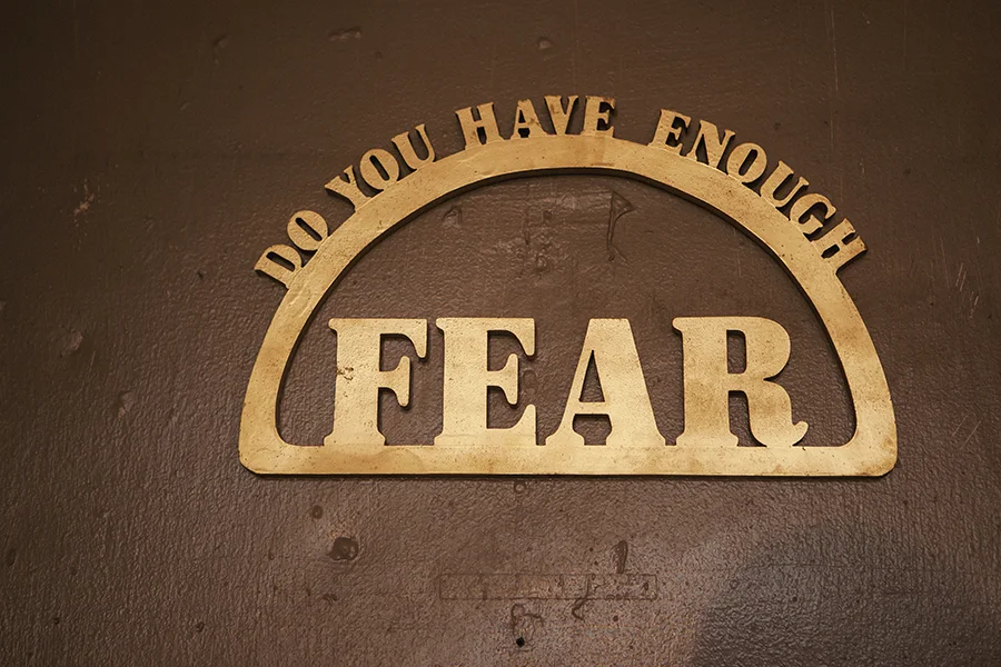 "Do You Have Enough Fear" 15" x 9", Not Available