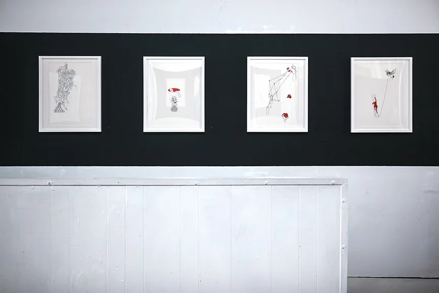 From Left to Right: Path Of Her | 12.1" x 18.5" | Gel and micro pen on paper $500 Echoes Of The Epoch | 12.1" x 18.5" | Gel and micro pen on paper $550 Leaving Room For Doubt | 12.1" x 18.5" | Gel and micro pen on paper SOLD In The Inner Inside, Songs From A Different Level (C) | 12.1" x 18.5" | Gel and micro pen on paper $700
