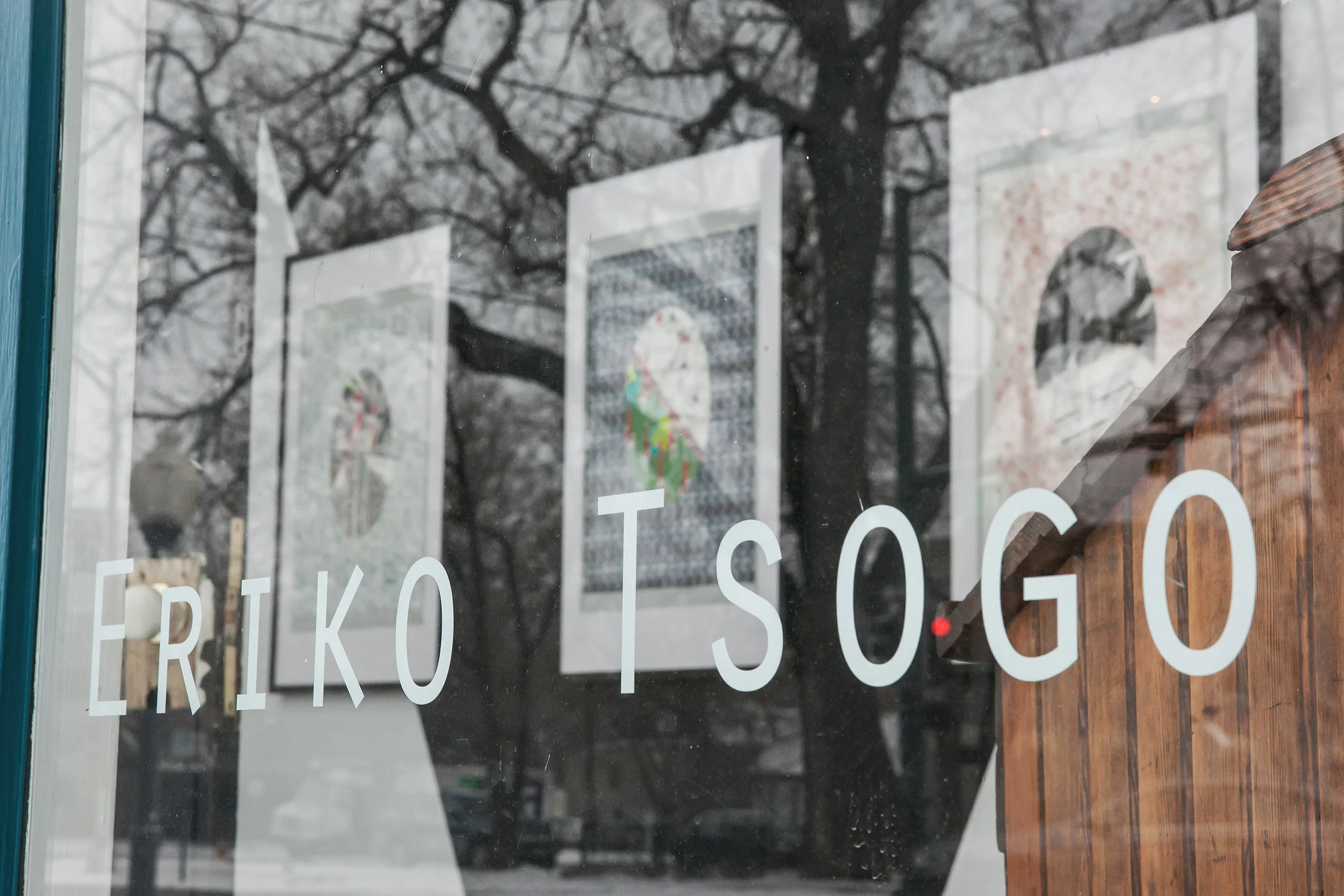 There is a well-known phrase that “God is in the details”— a suggestion that attention paid to small things can have big rewards. Denver-based artist Eriko Tsogo ‘s newest exhibition, displayed at Leon Gallery February 17 to March 31, 2018, embodies this concept. Wrong Women; Myths from Sky does not have an immediately intense impact, but it’s a body of work that exposes Tsogo while also slithering into the psyche of the viewer. From the moment you walk in the door, prepare yourself to literally and figuratively get up close and personal with Tsogo’s work— a mixture of finely detailed drawing, print transfer, stickers and ink illustrations.